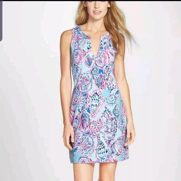 Lilly Pulitzer Estrada Shift Dress in 'Shell Me About It', Size XS - Picture 1 of 10